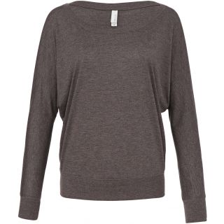 T-shirt femme flowy dolman manches longues BE8850 - Dark Grey Heather