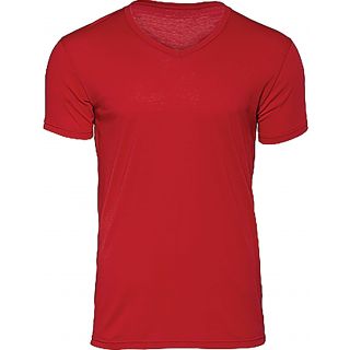 T-shirt homme triblend col V TM057 - Red