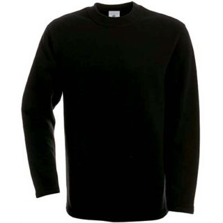 Sweat-shirt homme Open Hem WU610 - Black