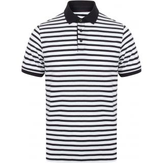 Polo jersey à rayures FR230 - White / Navy