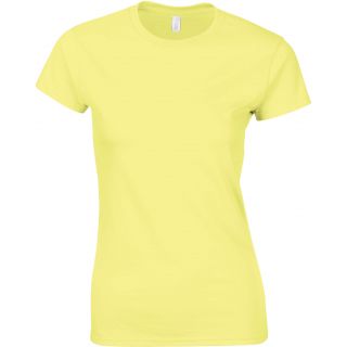 T-shirt femme col rond softstyle 6400L - Cornsilk