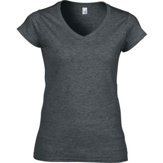 T-shirt femme col V Softstyle GI64V00L - Dark Heather