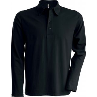 Polo jersey manches longues K205 - Black