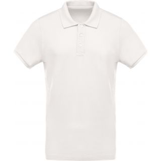Polo homme bio piqué manches courtes K209 - Cream