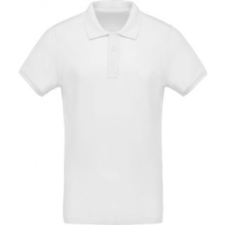 Polo homme bio piqué manches courtes K209 - White