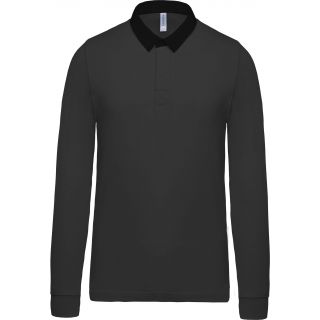Polo rugby K213 - Dark Grey / Black
