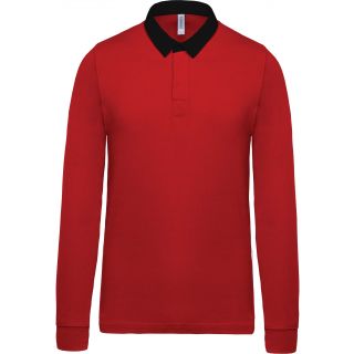 Polo rugby K213 - Red / Black