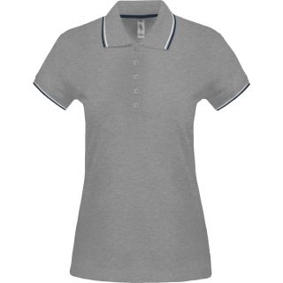 Polo femme manches courtes K251 - Oxford Grey / Navy / White
