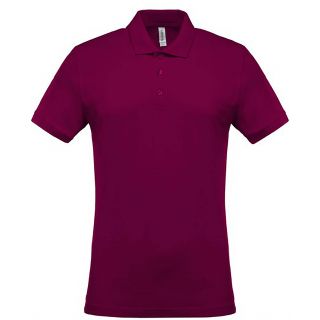 Polo homme piqué manches courtes K254 - Wine