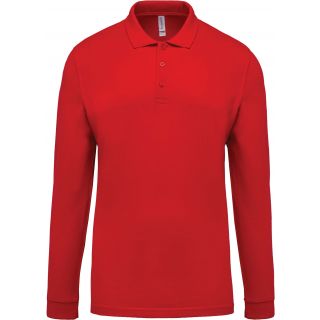 Polo homme piqué manches longues K256 - Red