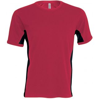 T-shirt bicolore manches courtes Tiger K340 - Red / Black