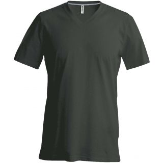 T-shirt homme manches courtes col V K357 - Dark Khaki