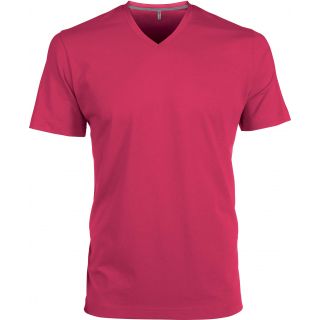 T-shirt homme manches courtes col V K357 - Fuchsia