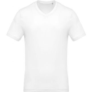 T-shirt homme col V manches courtes K370 - White