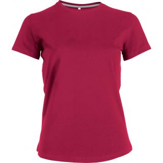 T-shirt femme manches courtes col rond K380 - Fuchsia