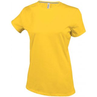 T-shirt femme manches courtes col rond K380- Yellow