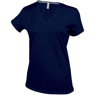 T-shirt femme manches courtes col V K381 - Navy