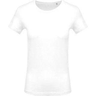 T-shirt femme col rond manches courtes K389 - White