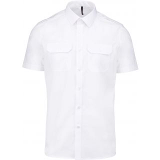 Chemise manches courtes homme pilote K503 - White