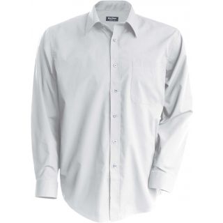 Chemise manches longues enfant popeline K521 - White