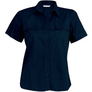 Chemise manches courtes femme popeline Tropical Lady K572 - Navy