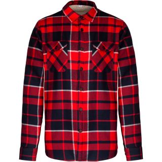 Surchemise à carreaux doublée sherpa K579 - Red / Navy