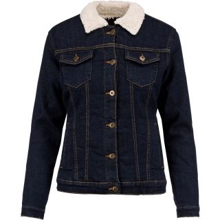 Veste Jean femme denim doublée sherpa K6139 - Blue Rinse