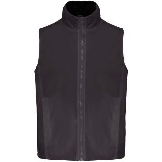 Bodywarmer doublé polaire Record K679 - Dark Grey / Black
