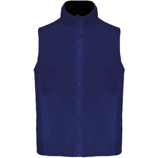 Bodywarmer doublé polaire Record K679 - Light Royal Blue / Black