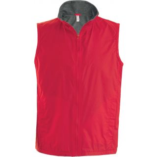 Bodywarmer doublé polaire Record K679 - Red / Grey