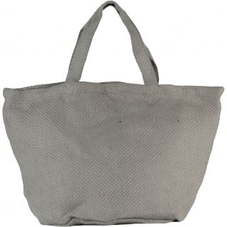 Cabas en toile de jute teint 100% naturel KI0227 - Cool Grey / Cool Grey - 36 x 59 x 29 cm de face