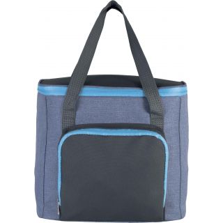Sac avec poche zippée isotherme KI0347 - Light Blue Heather / Dark Grey