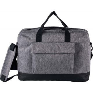 Sac porte ordinateur KI0427 - Grey Twill / Black