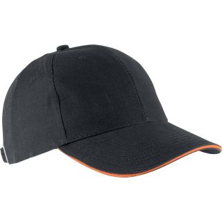 Casquette 6 panneaux Orlando KP011 - Dark Grey / Orange