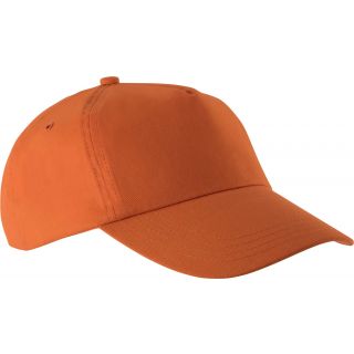 Casquette 5 panneaux First - Orange de travers