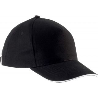 Casquette enfant avec sandwich contrasté KP148 - Black / White