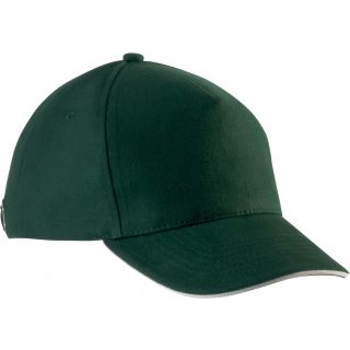 Casquette enfant avec sandwich contrasté KP148 - Forest Green / Beige