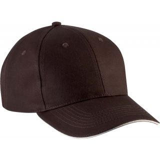 Casquette avec sandwich contrasté KP 153 - Chocolate / Beige