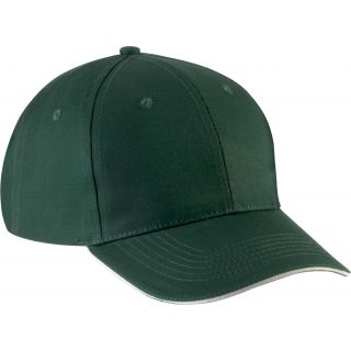 Casquette avec sandwich contrasté KP 153 - Forest Green / Beige