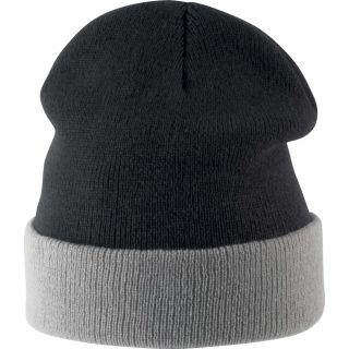 Bonnet enfant bicolore avec revers KP522 - Dark Grey / Light Grey
