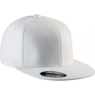 Casquette Flexit® coton brossé 6 panneaux visière plate KP903 - 6 PANNEAUX - White
