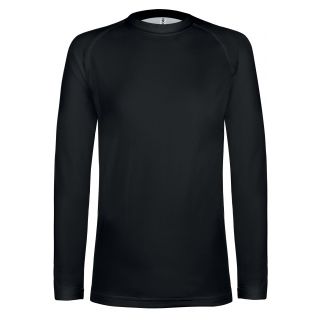 T-shirt sport double peau manches longues unisexe PA005 - Black