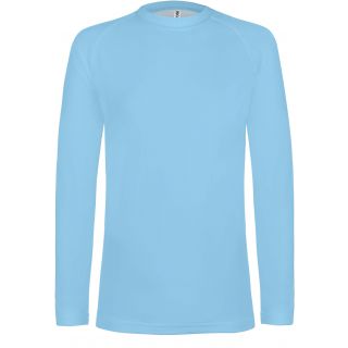 T-shirt sport double peau manches longues unisexe PA005 - Sky Blue