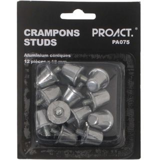 Boîte de 12 crampons alu coniques PA075 - Silver-12x18 mm