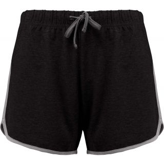 Short de sport femme PA1021 - Black / Grey Heather