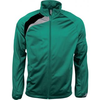Veste de survêtement enfant PA307 - Dark Green / Black / Storm Grey
