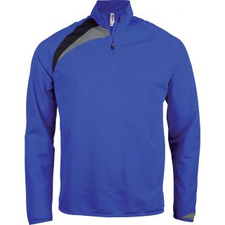 Sweat-shirt enfant d'entraînement 1/4 zip PA329 - Sporty Royal Blue / Black / Storm Grey