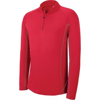 Sweat-shirt homme running 1/4 zip PA335 - Sporty Red