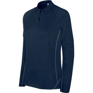 Sweat-shirt femme running 1/4 zip PA336 - Sporty Navy