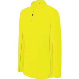 Sweat-shirt enfant running 1/4 zip PA346 - Fluorescent Yellow